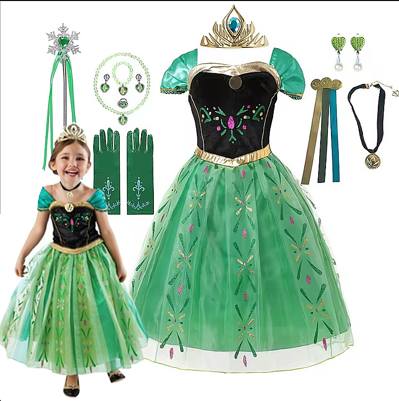Summer Dresses Yours Clothing - Anna kostuum voor kinderen meisje fancy
