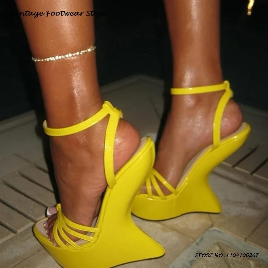 Summer Clothing Colors - Snoep Kleur Platform Sandalen Met Bandjes