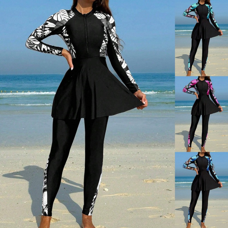Rash Guard Long Sleeve - Conservatieve islamitische zwemset 2-delig met lange