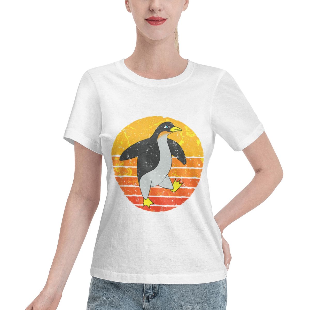 Summer Clothing Staples - Summer Staple Penguin Retro dames-T-shirt Ademende