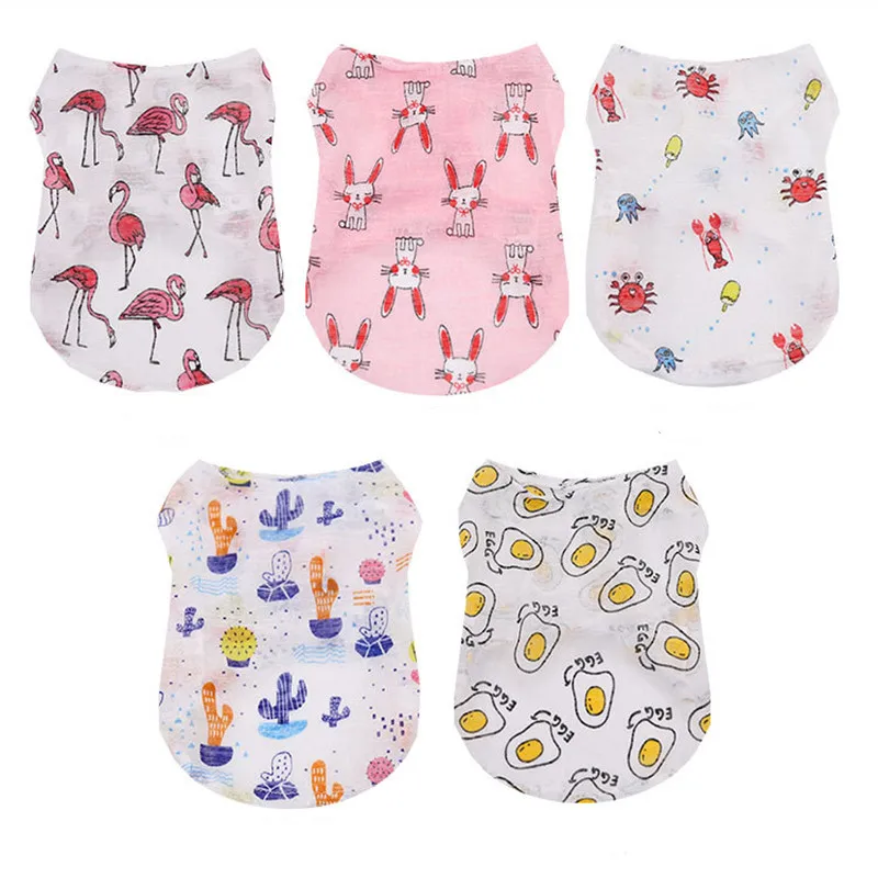 Summer Clothing Colors - 5-kleuren zomer mooie cartoon hondenvest koele