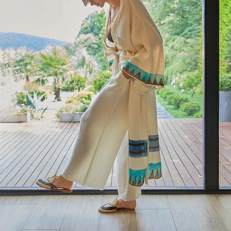 Summer Gauze Clothing - Mousseline 100% Katoen Gaas Broek Losse