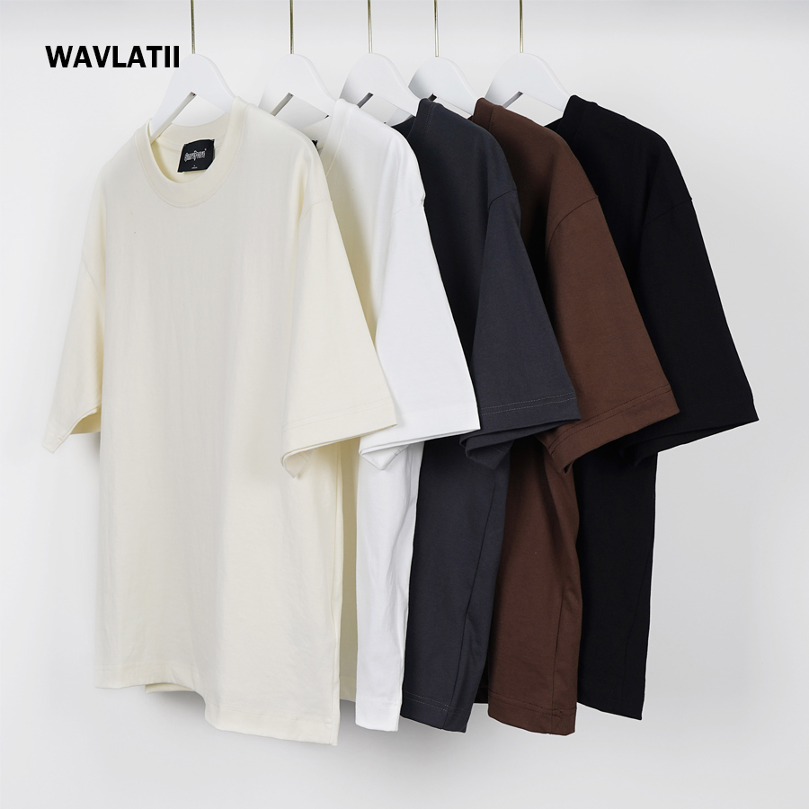 Summer Upf Clothing - WAVLATII Oversized Wit Zwart T-shirt voor