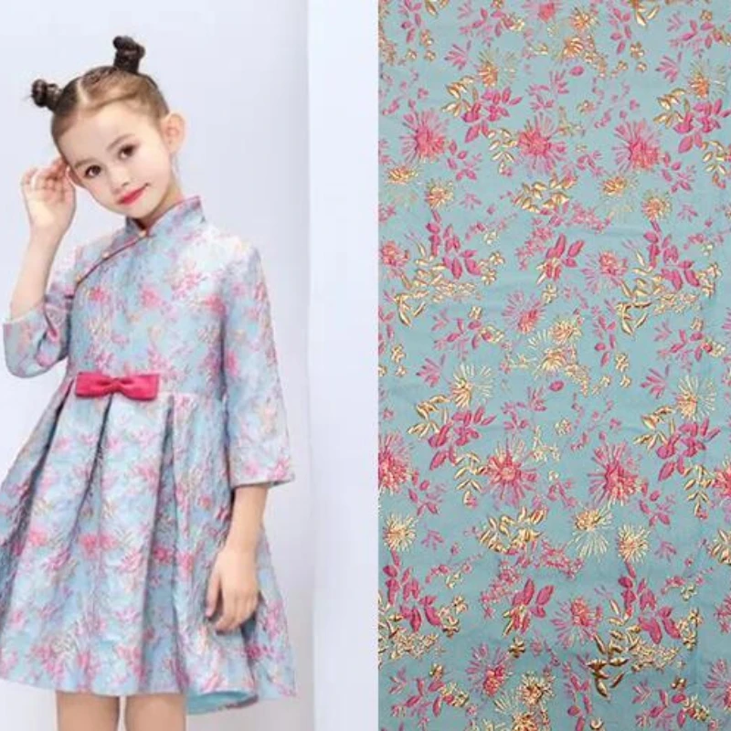 Summer Clothing Material - Bronzing Jacquard Brokaat Polyester Stof Lente