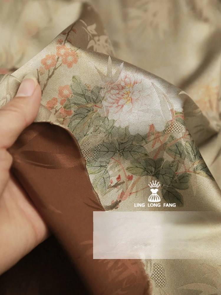 Summer Clothing Material - Bedrukte Stof Lente Zomer Satijnen Jacquard