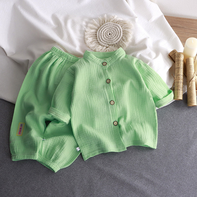 Kinderen Stand Kraag Sets Jong - Summer Gauze Clothing recensie en prijs