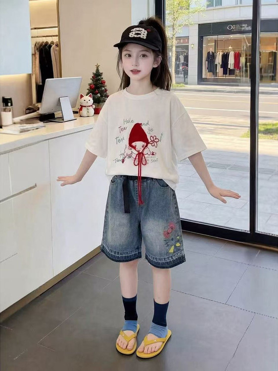 Meisjes Zomer T-shirt met kort - Summer Clothing Online recensie en prijs