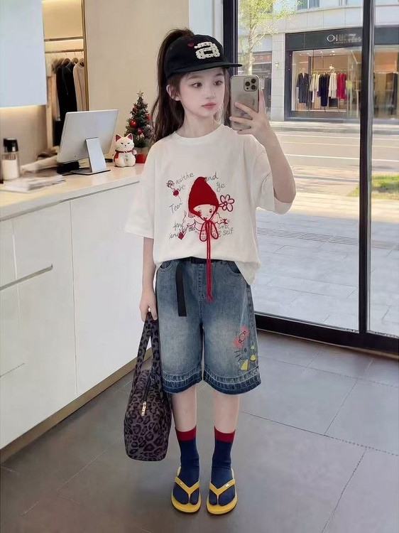 Meisjes Zomer T-shirt met kort - Summer Clothing Online recensie en prijs