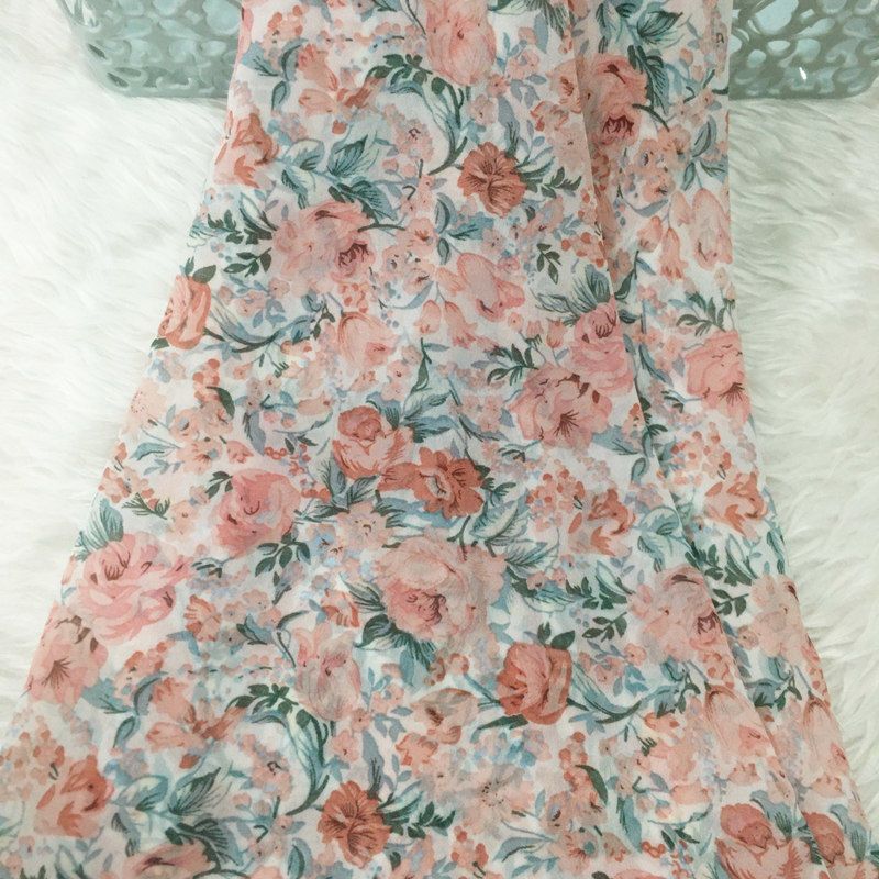 2/3m bloemenprint chiffon stof - Summer Clothing Material recensie en prijs