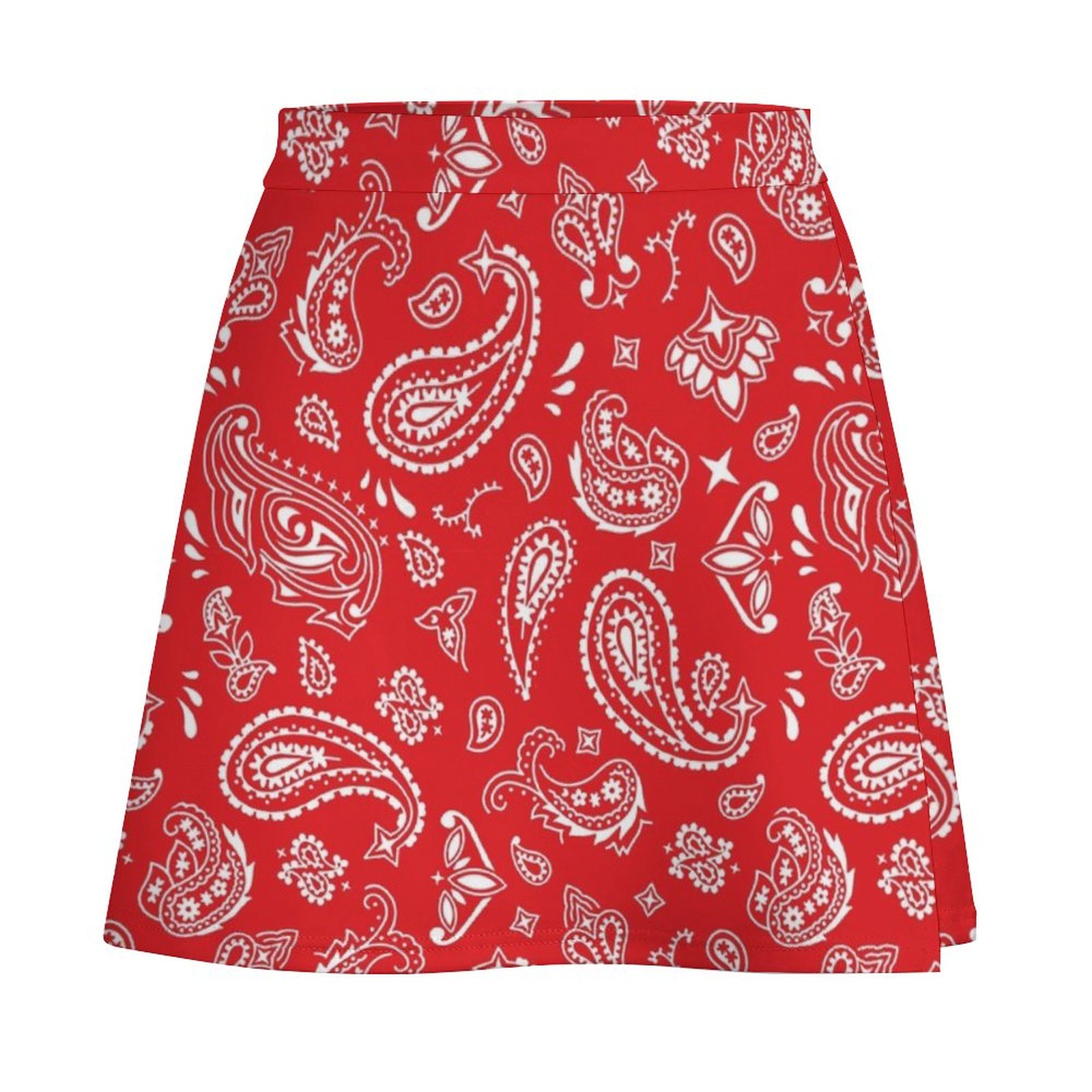 Wit op rood Paisley minirok ju - Summer Clothing Online recensie en prijs