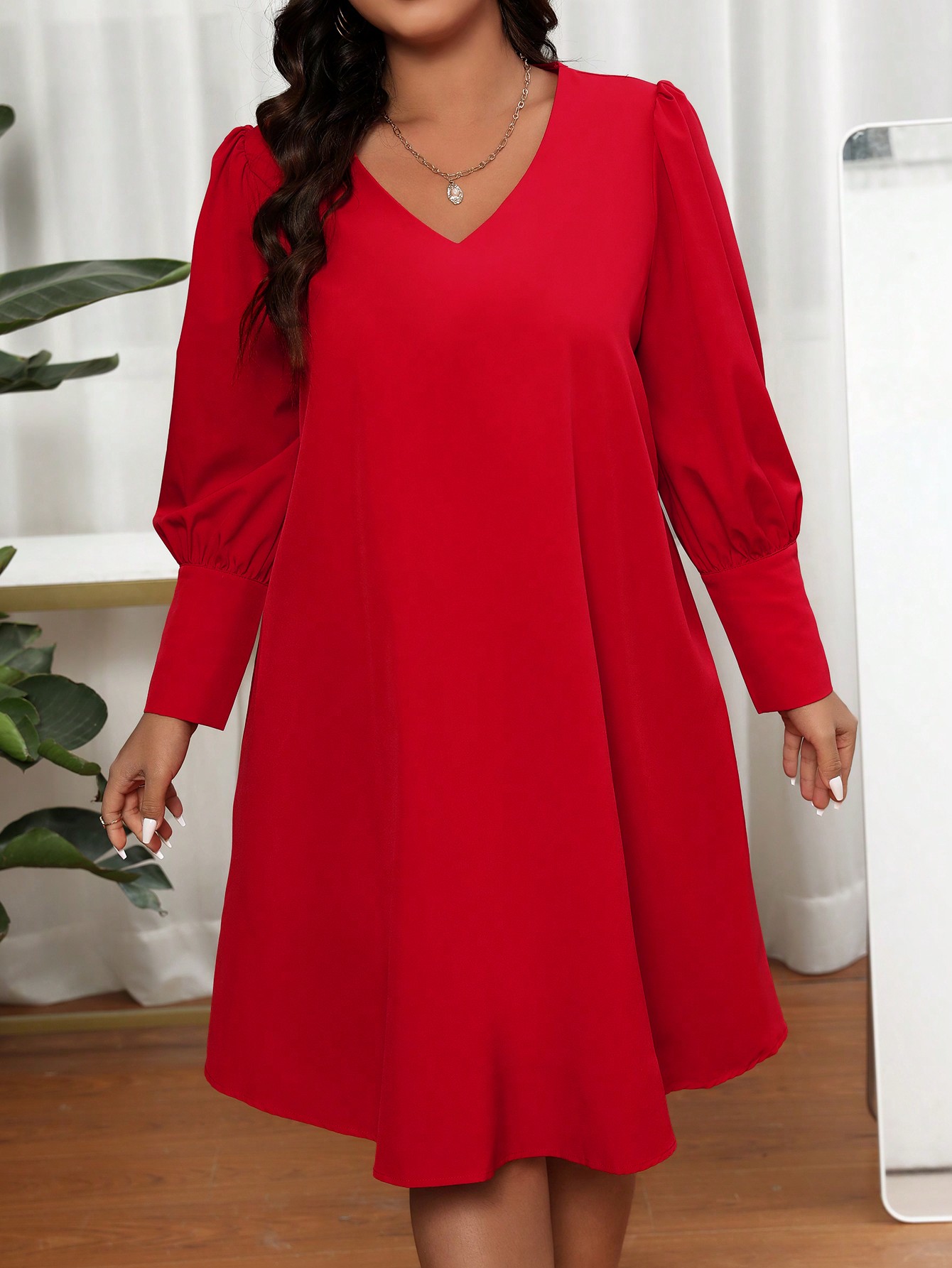 Damesjurk met V-hals en lantaa - Summer Clothing Colors recensie en prijs