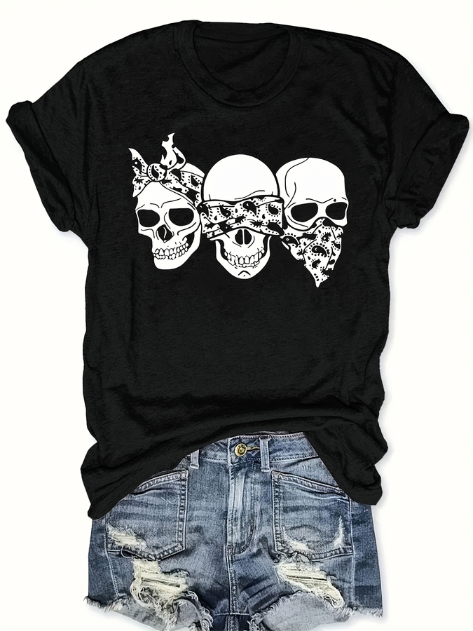Happy Cartoon Skull T-shirt, l - Summer Clothing Trends 2025 recensie en prijs