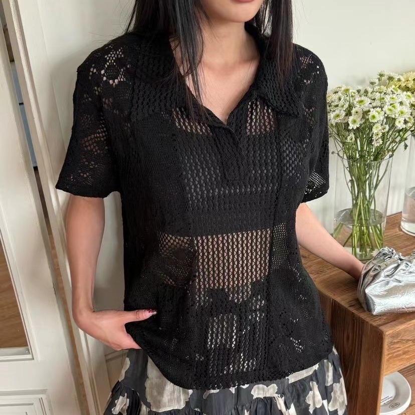 Retro kraag kant shirt dames k - Summer Clothing Online recensie en prijs
