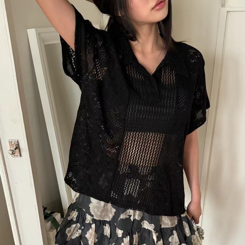 Retro kraag kant shirt dames k - Summer Clothing Online recensie en prijs
