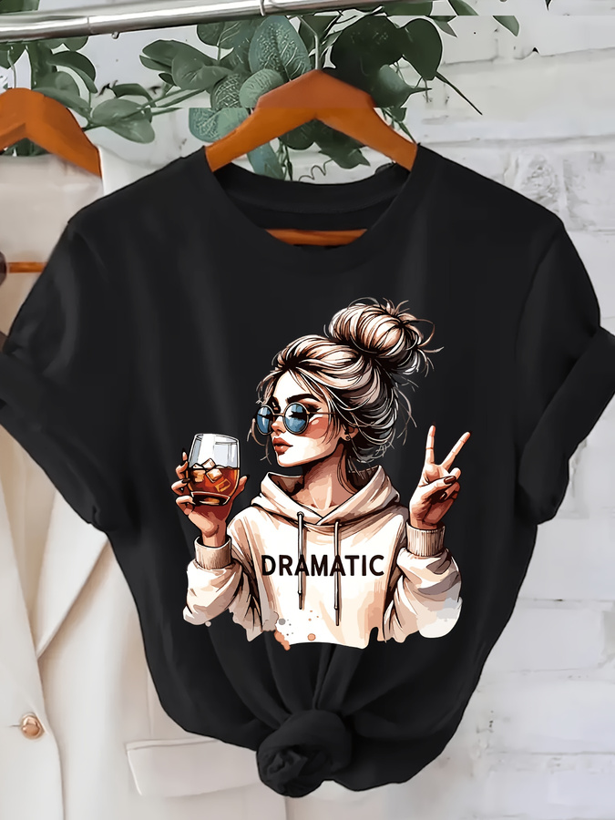 DRAMATIC 1pc Damesmode T-shirt - Summer Clothing Trends 2025 recensie en prijs